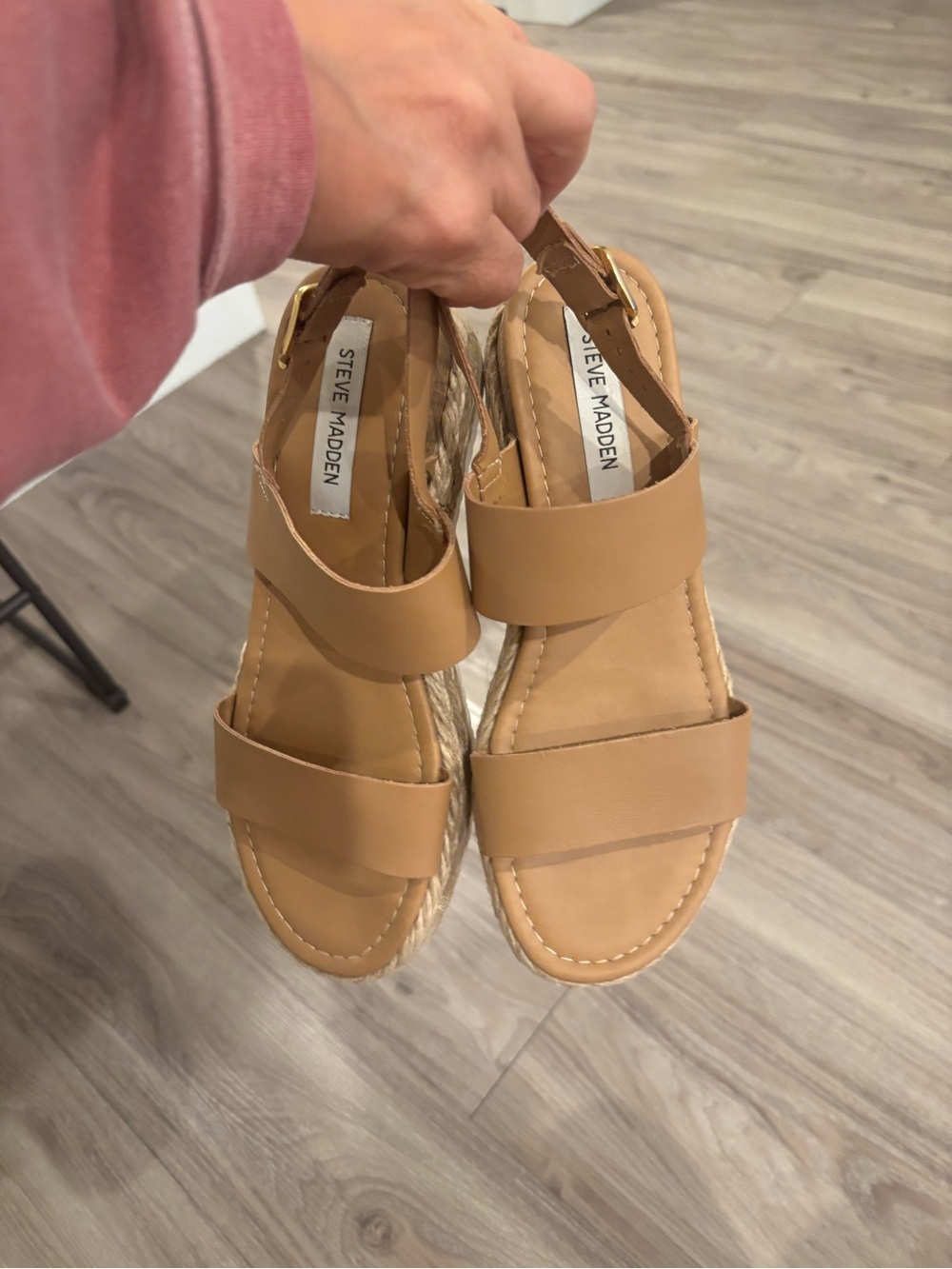 Steve Madden Cici Women's Espadrille Wedge Buckle Sandals - Size 9 - Picture 3 of 10